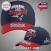 New England Patriots Super Bowl LIII Champions hat with logo on navy and red cap.!