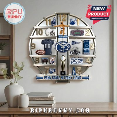 Penn State Nittany Lions 3D Visual Effect Home Decor Wall Clock Penn State Nittany Lions 3D Visual Effect Home Decor Wall Clock