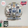 Penn State Nittany Lions themed wall clock with team graphics and memorabilia at each hour marker.!