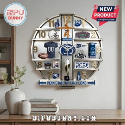 Penn State Nittany Lions Decorative 3D Effect Team Pride Wall Clock