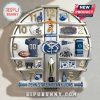 Penn State Nittany Lions decorative wall clock featuring team emblems at each hour marker.!