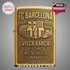 Personalized Barca FC Stadium Zippo Lighter. Engrave with a name, date or message. Perfect gift for soccer fans!