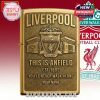 A bronze Zippo lighter with Liverpool Football Club design, stadium graphic and custom name option.!
