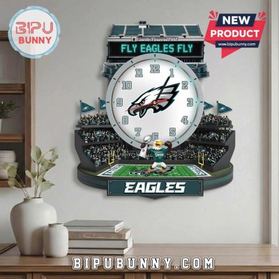 Philadelphia Eagles 3D Stadium Visual Effect Decorative Wall Clock