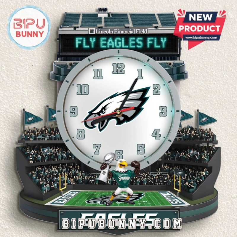 Philadelphia Eagles 3D Stadium Visual Effect Decorative Wall Clock Philadelphia Eagles 3D Stadium Visual Effect Decorative Wall Clock