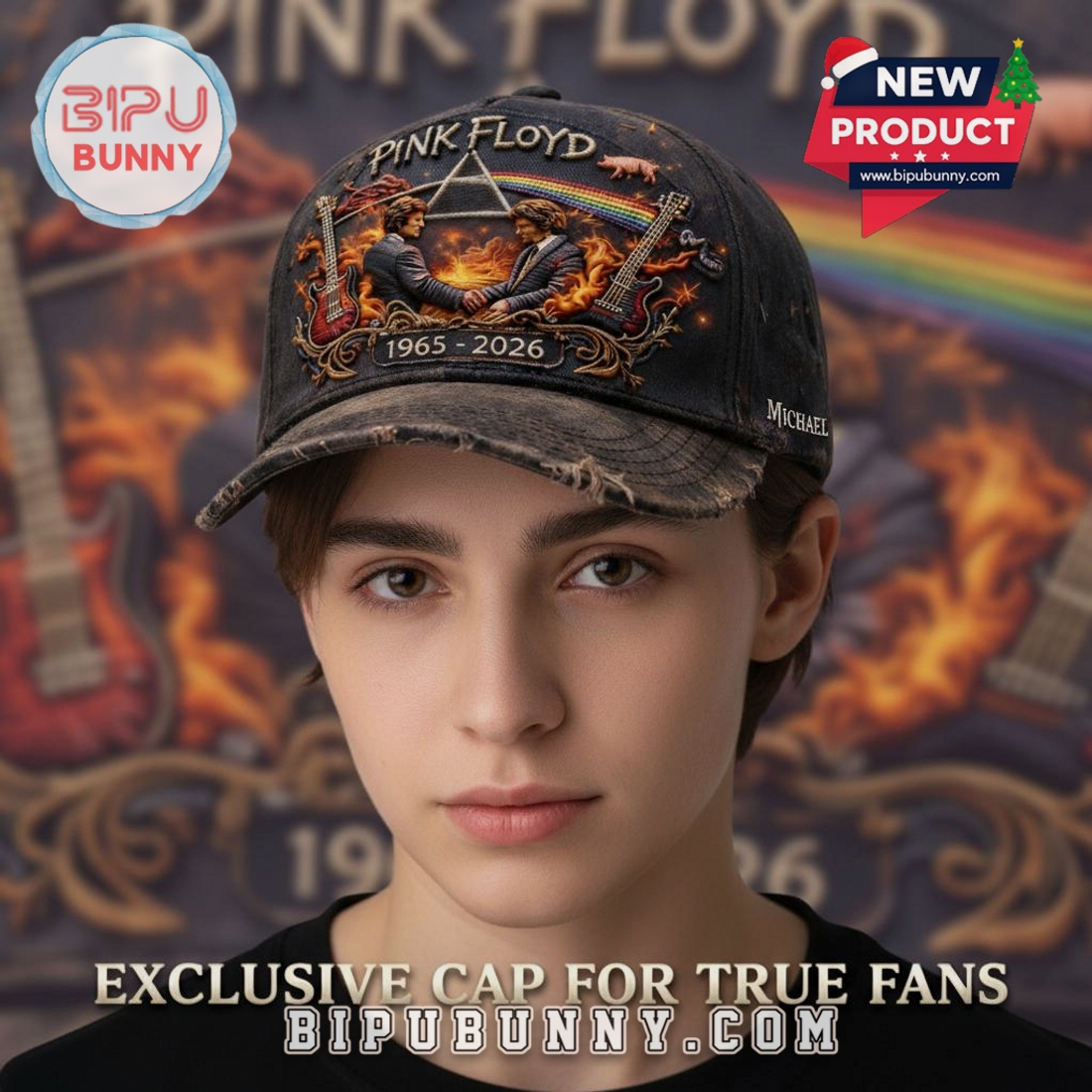 Pink Floyd Embroidered Baseball Cap Pink Floyd Embroidered Baseball Cap