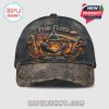 Pink Floyd 1965-2026 design on a distressed gray denim cap.!