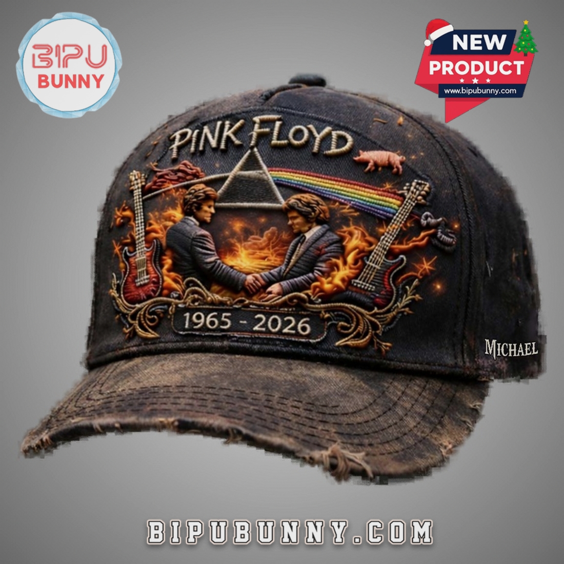 Pink Floyd Embroidered Baseball Cap Pink Floyd Embroidered Baseball Cap