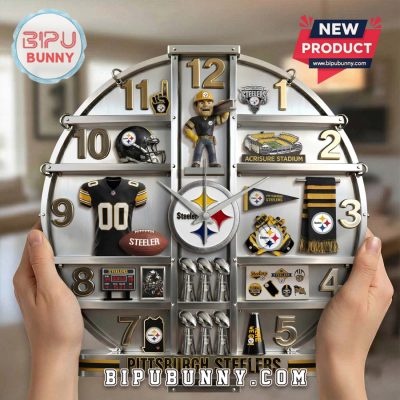 Pittsburgh Steelers 3D Effect Fan Cave Wall Decor Clock Pittsburgh Steelers 3D Effect Fan Cave Wall Decor Clock