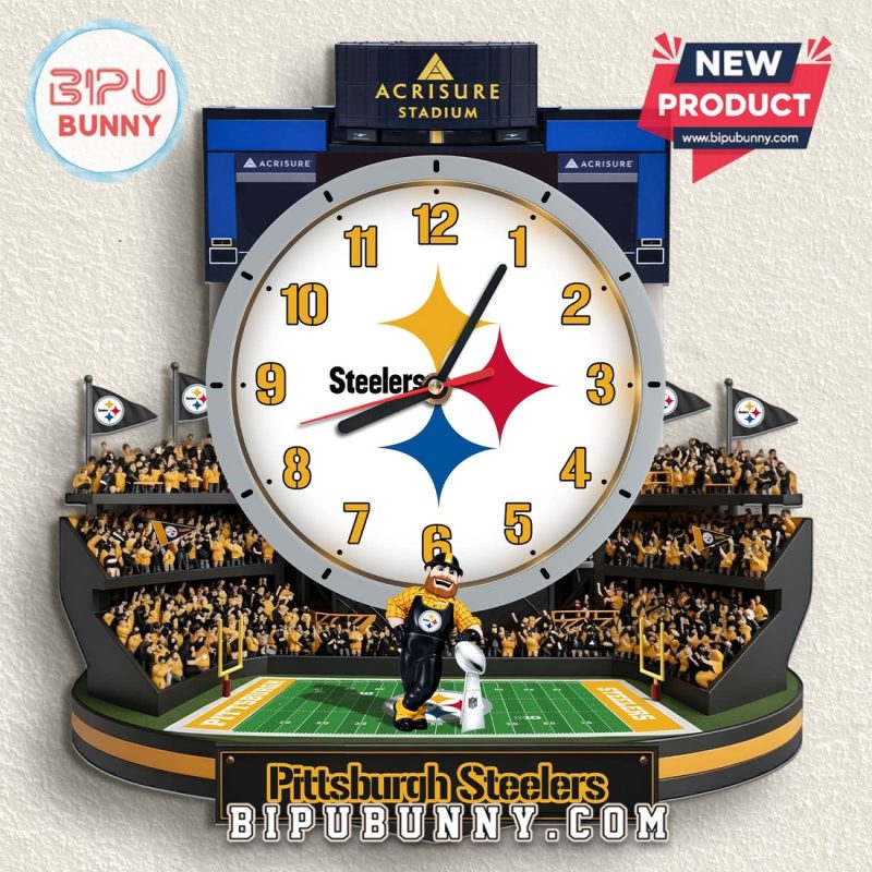 Pittsburgh Steelers 3D Stadium Effect Decorative Wall Clock