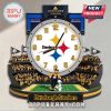 Pittsburgh Steelers stadium clock featuring team colors and logo!