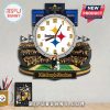 Pittsburgh Steelers stadium wall clock with team logo, mascot, and fans.!