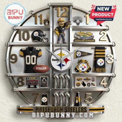 Pittsburgh Steelers 3D Visual Effect Decorative Wall Clock