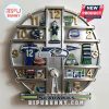 Seattle Seahawks themed clock featuring team merchandise at each hour marker!
