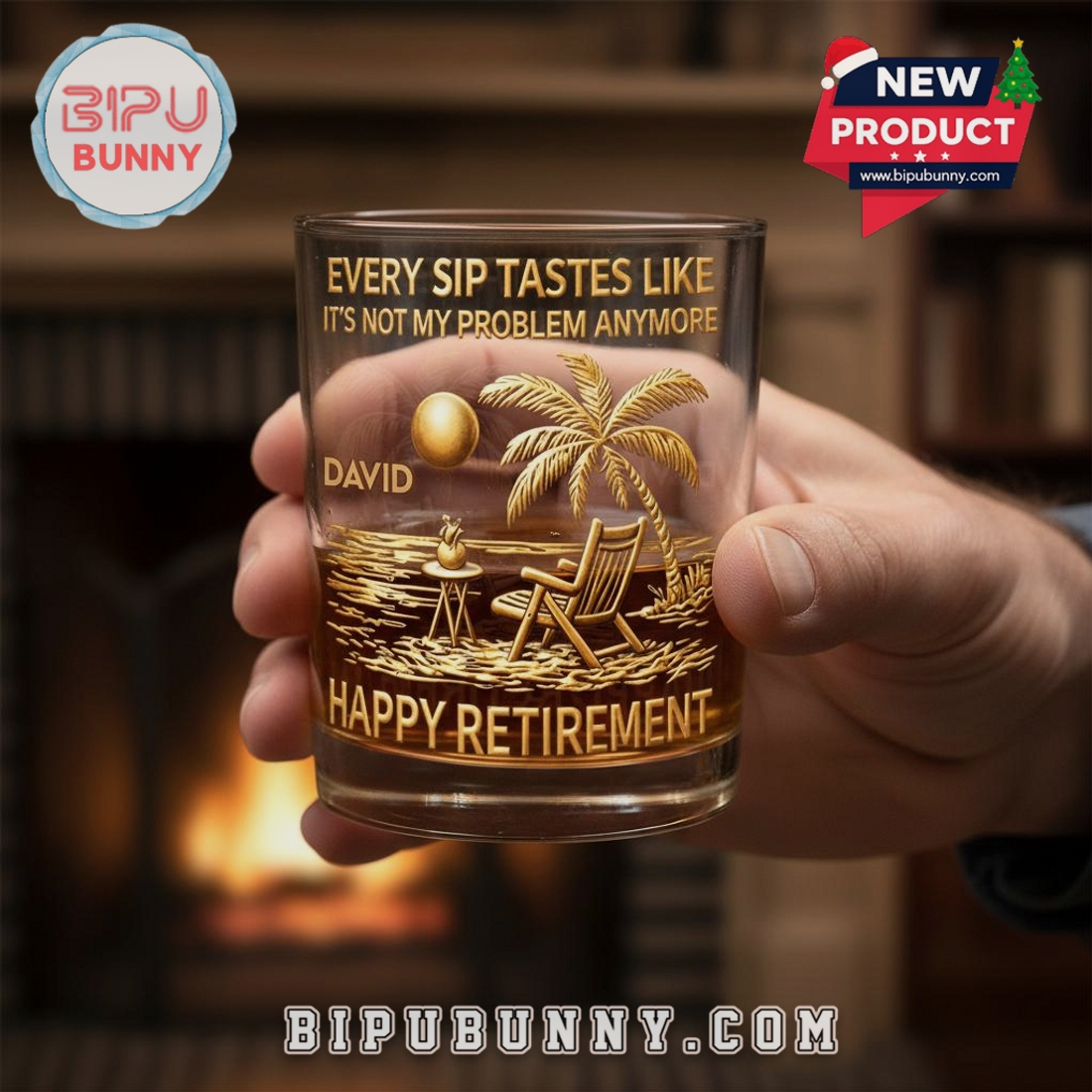 Retirement Engraved Whiskey Glass Retirement Engraved Whiskey Glass