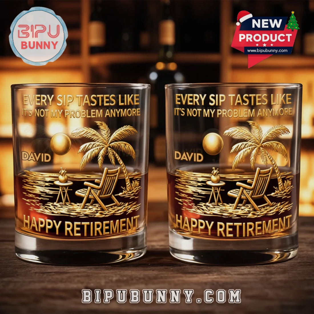 Retirement Engraved Whiskey Glass Retirement Engraved Whiskey Glass