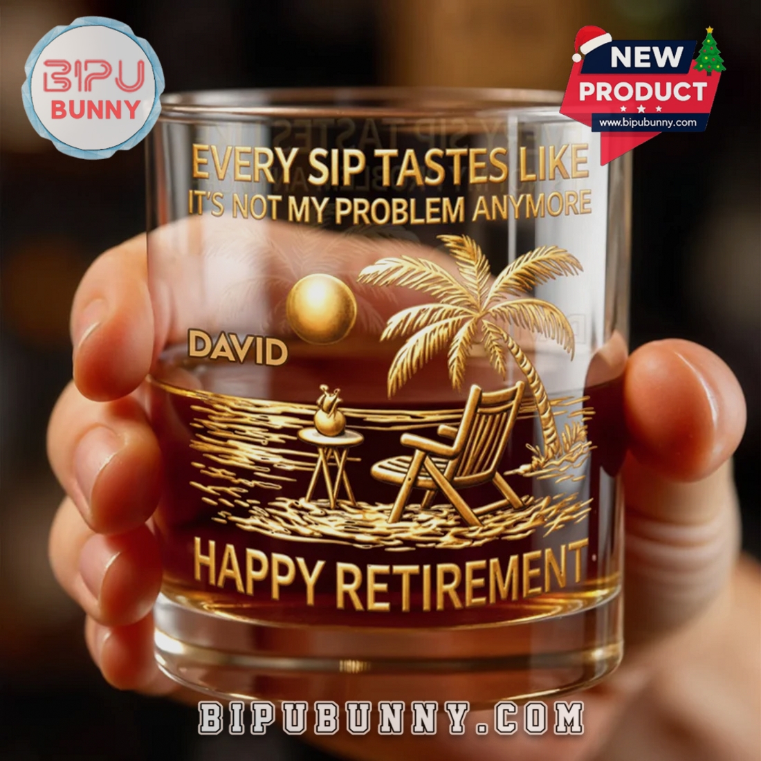 Retirement Engraved Whiskey Glass Retirement Engraved Whiskey Glass