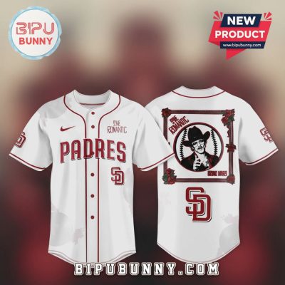 San Diego Padres Bruno Mars The Romantic Tour Baseball Jersey