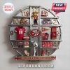 San Francisco 49ers themed clock with football memorabilia from helmet to jersey.!