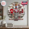 San Francisco 49ers themed wall clock with football, stadium, and merchandise imagery.!