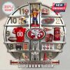 San Francisco 49ers decorative wall clock with team logo, jersey, stadium, helmet, and memorabilia.!