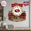 San Francisco 49ers wall clock with stadium scene and team logo.!