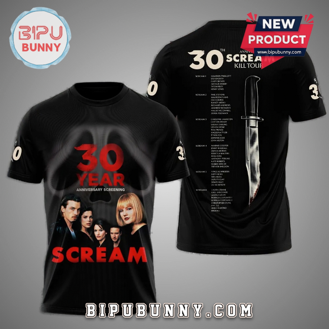 Scream 30th Anniversary Kill Tour Premium T-Shirt Scream 30th Anniversary Kill Tour Premium T-Shirt