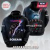 Black hoodie featuring Scream 7 movie poster with cast and Ghostface.!