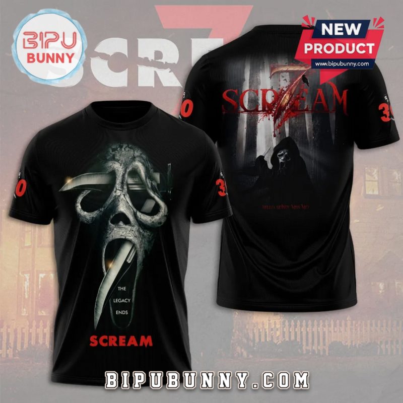 Scream 7 Movie Ghostface Legacy Ends Premium Graphic Design T-Shirt Scream 7 Movie Ghostface Legacy Ends Premium Graphic Design T-Shirt