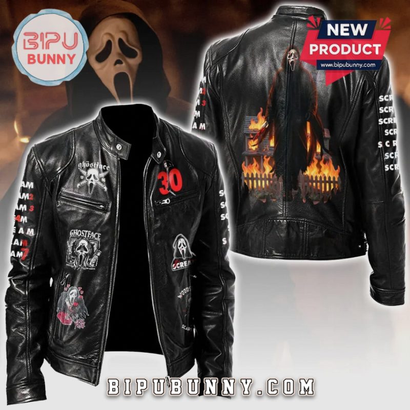 Scream Ghostface Halloween Leather Jacket