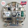 Seattle Mariners themed wall clock with team memorabilia marking each hour.!
