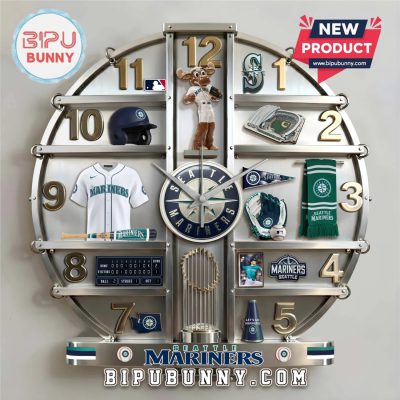 Seattle Mariners 3D Effect Home Decor Wall Clock