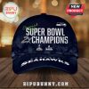 Seattle Seahawks Super Bowl 2X Champions hat with team logo and Emerald City text.!