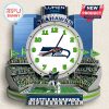 Seattle Seahawks stadium clock with team mascot Blitz, and logo on clock face.!