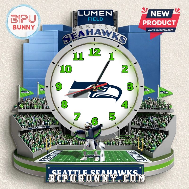 Seattle Seahawks 3D Stadium Visual Effect Decorative Wall Clock