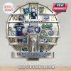 Seattle Seahawks 50th Anniversary commemorative clock graphic with team logos, stadium, and mascot.!