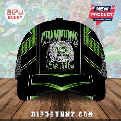 Seattle Seahawks Champions 12th Man Fan Commemorative Fashion Cap