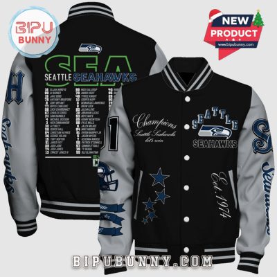 Seattle Seahawks Est. 1974 Football Team Premium Varsity Jacket