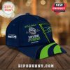 Seattle Seahawks Super Bowl Champions hat featuring team logos and 'Super Bowl 2X Champions' text!