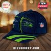 Seattle Seahawks baseball cap featuring the team logo and colors.!