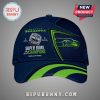 Navy blue baseball cap with Seattle Seahawks Super Bowl 2X Champions design.!