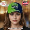 Seattle Seahawks Super Bowl LX Champions baseball cap, two-tone green and navy, with 'We are 12' text.!