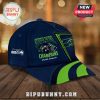 Seattle Seahawks Super Bowl Champions hat with team logo and helmet graphic.!