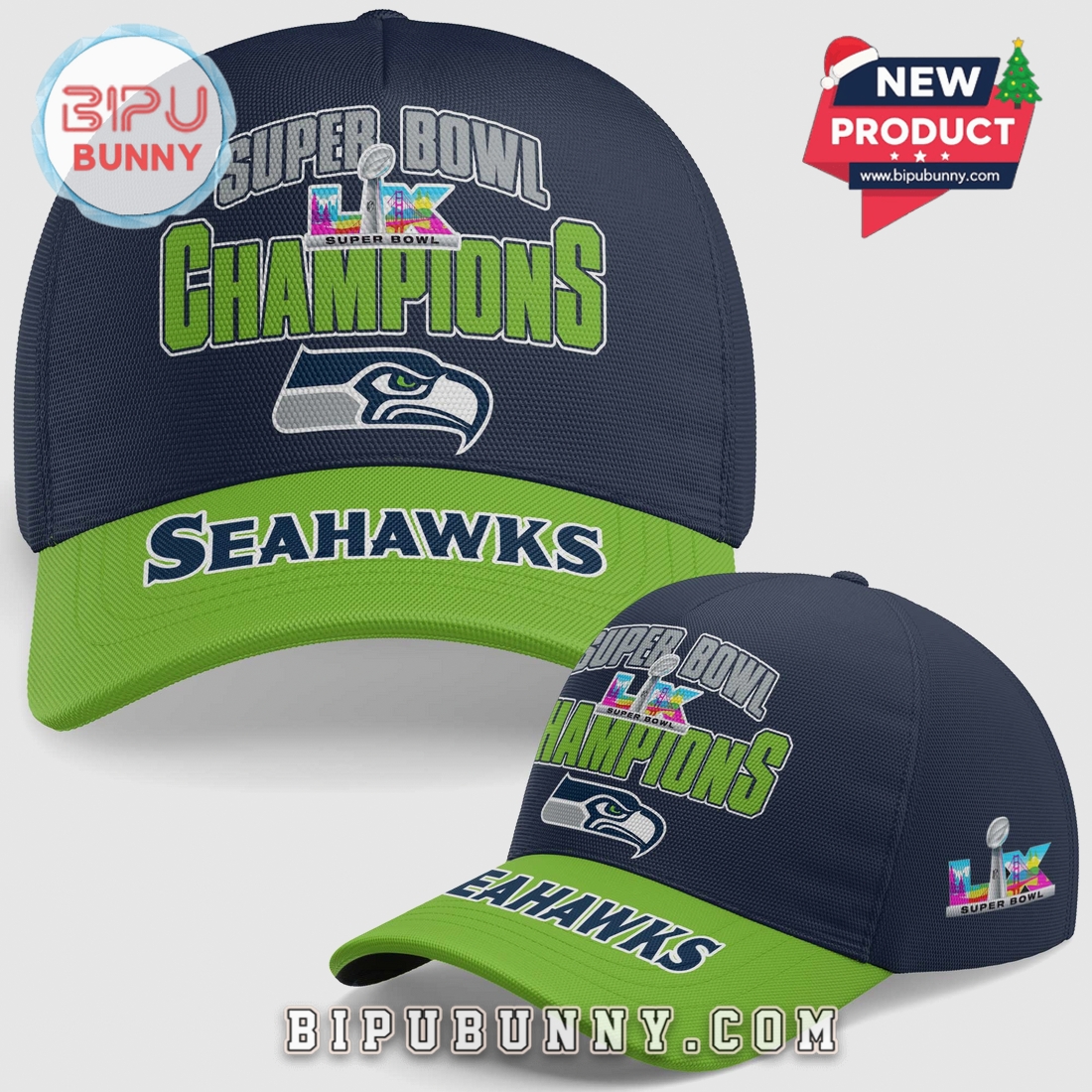 Seattle Seahawks Super Bowl Champions Commemorative Souvenir Baseball Cap Seattle Seahawks Super Bowl Champions Commemorative Souvenir Baseball Cap
