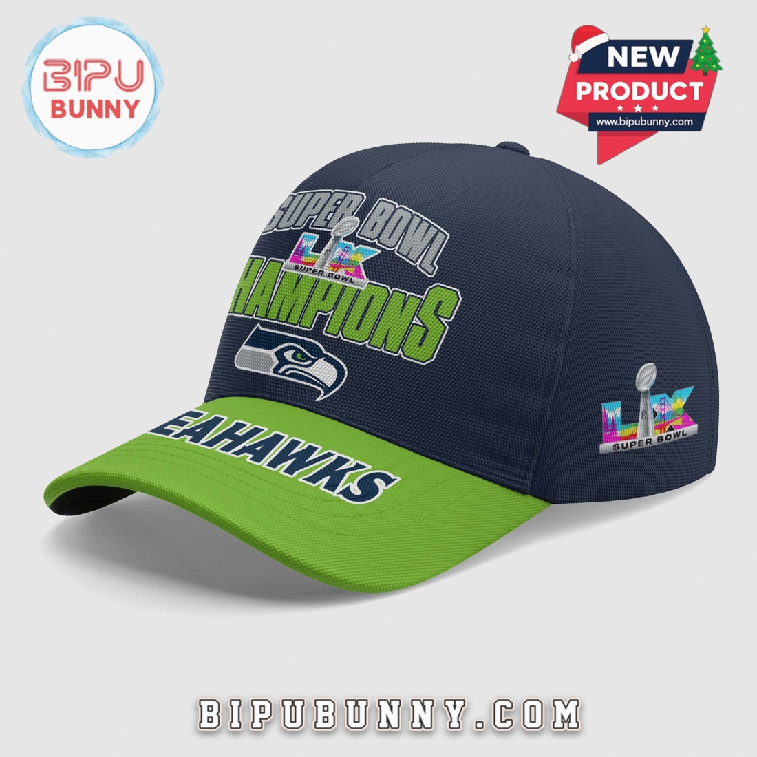 Seattle Seahawks Super Bowl Champions Commemorative Souvenir Baseball Cap Seattle Seahawks Super Bowl Champions Commemorative Souvenir Baseball Cap