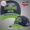 Super Bowl Champions hat featuring the Seahawks logo and Super Bowl LVIII emblem!