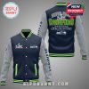Seattle Seahawks Super Bowl Champions varsity jacket with team logos and colors!