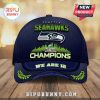 Seattle Seahawks Champions hat featuring team logo, Seattle skyline, and 'We Are 12' text.!