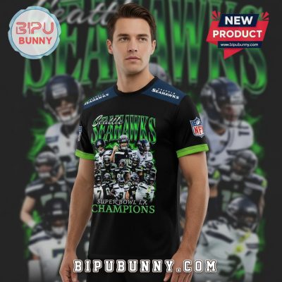 Seattle Seahawks Super Bowl Champions Graphic Premium Fan T-Shirt