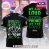 Black Seattle Seahawks Super Bowl LX Champions shirt with team players image and 'We are Loud, Proud, Seattle' text on the back.!